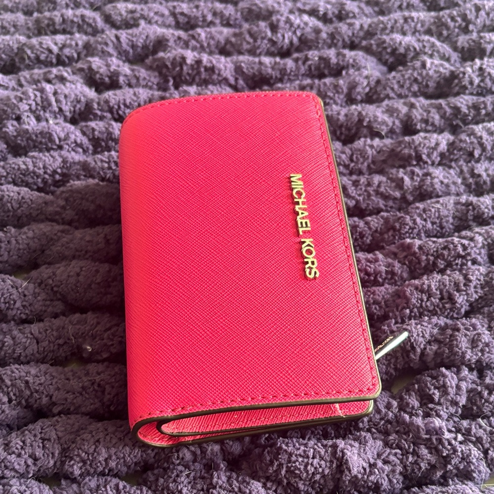 Michael Kors Vibrant Pink Card Holder